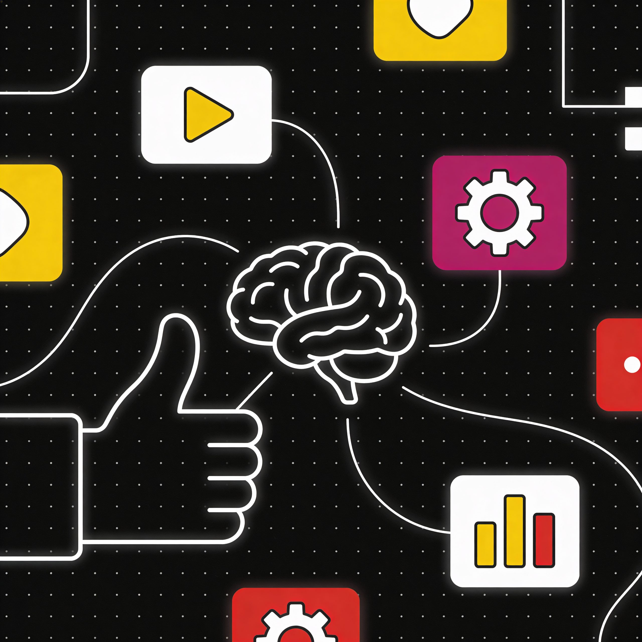 Neural network illustration highlighting innovation, technology, and creative thinking for AI-driven projects.